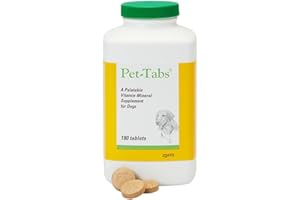 Pet-Tabs Multivitamin and Mineral Supplement for Dogs, Chewable Tablet, 180 Count Bottle