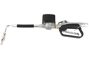 Oil Control Valve Meter Nozzle Pneumatic Oil Refueling Gun Dispensing Refilling Pump with 1/2 Inch NPT Outlet 3/4 Inch Inlet 