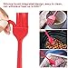 Arrutesk Silicone Cooking Feeding Tongs, Cook Steak Accessories-Set of 3 Kitchen Locking Tongs, 1 Shovel, 1 Oil Brush- for BBQ Grill, Oven Baking, Stainless Steel W/Silicone Tips with Portable Bags