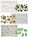 Wootkey Set of 3 Rose Leaf Maple Leaf Grape Leaf Fondant Silicone Mold for Sugarcraft, Cake Border Decoration, Cupcake Topper, Polymer Clay, Crafting Moulds