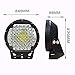 TURBO SII 2PCS 7'' Inch Round 51W Indensity LED Spot Flood Combo Work Light For Offroad 4WD 4x4 Truck Pickup SUV ATV UTV Auxliary Front Bumper Light Bar Replacement/Roof Driving Headlights