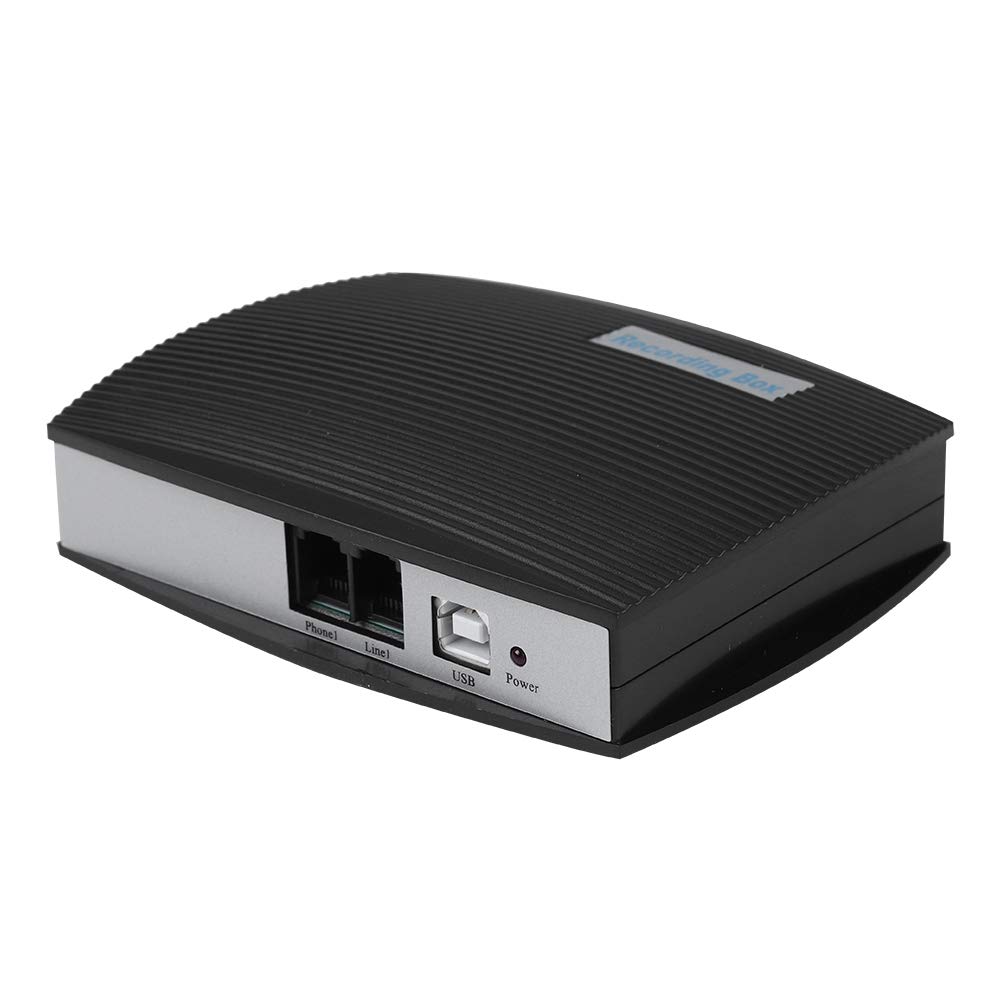 Telephone Recorder, 1-Channel USB Telephone Landline Recorder Box Voice Activated Phone Logger Monitor Recorder System, Alarm Prompts, Data Statistics, Call History, Automatic Backup, Missed Records