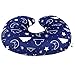 IBraFashion Minky Nursing Pillow Cover Nursing Pillow Slipcover Soft Fits Snug On Infant Nursing Pillows for Breastfeeding Moms (Navy Blue, Stars and Clouds)
