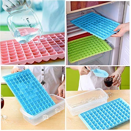 3 Pack Ice Cube Trays, 288 Easy Release Ice Cube Molds for Chilling Whiskey, Cocktail, Beverages