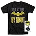 Popfunk Batman Dad by Day T Shirt for Father's Day (X-Large) Black
