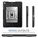 MoKo Case Fit New iPad 9th Generation 2021/iPad 8th Gen 2020/iPad 7th Gen 2019/iPad 10.2 Case, Shockproof Rugged Protective Case with Multi-Angle Magnetic Stand, Pencil Holder,Auto Sleep/Wake, Black