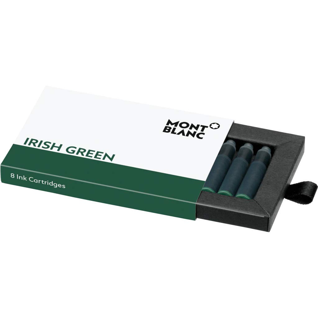 Montblanc Ink Cartridges Irish Green 106274 – Refill Ink in Green for Fountain Pens – High Quality and Quick-Drying – 8 Cartridges — image 1
