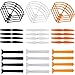 eTopxizu 36PCS Syma X8C X8W X8G Protective frame 2.4G 4CH Venture RC Quadcopter Blade Propeller & Propeller Protectors Blades Frame & Landing Skid,Black,White&Orange