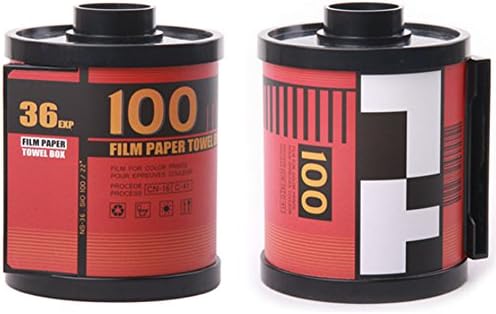 Vintage Classic Film Shaped Tissue Box Covers Paper Holder Container Dispenser (Red)