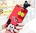 Red Mouse with Doll Case for Apple iPhone 7Plus 8Plus 7+ 8+ 7 8 Plus Large Size 5.5 Screen Soft TPU Gel 3D Cartoon Walt Disney Disneyland Cool Fun Lovely Cute Hot Gift Girls Teens Kids Boys
