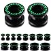 Flesh tunnel Screw on fit Ear Gauge Plug MoDTanOiz size available 8g (3mm) to 15/16