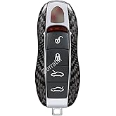 Real Carbon Fiber Smart Remote Keyless Key Cover Trim Cover for Porsche Boxster Turbo Cayenne Panamera Macan Cayman 911 918 996 997 991