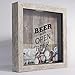 Lawrence Frames 10x10 Weathered Birch Beer Cap Holder Shadow Box