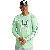 HUK Mens Icon X Hoodie, Fishing With Sun Protection For Shirt, Patina, Large US