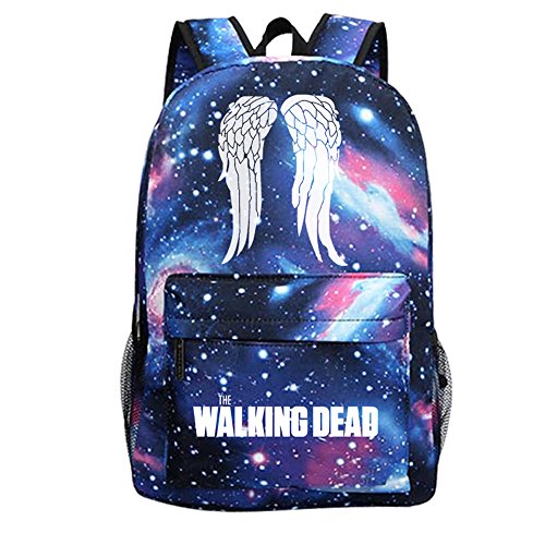 Starry Sky TV Series Movie Theme Pattern Zip up School Bags Notebook Backpack