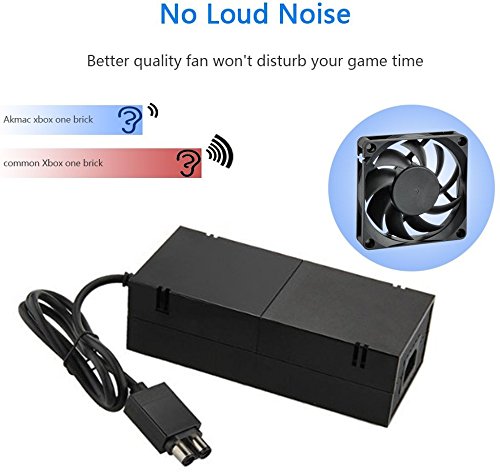 image for Akmac Xbox One Power Supply Brick,AC Adapter Replacement Charger with 