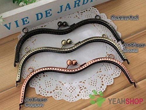 Gunmetal M Shape Sewing Purse Frame - 19cm / 7.5 inch (PF-22)