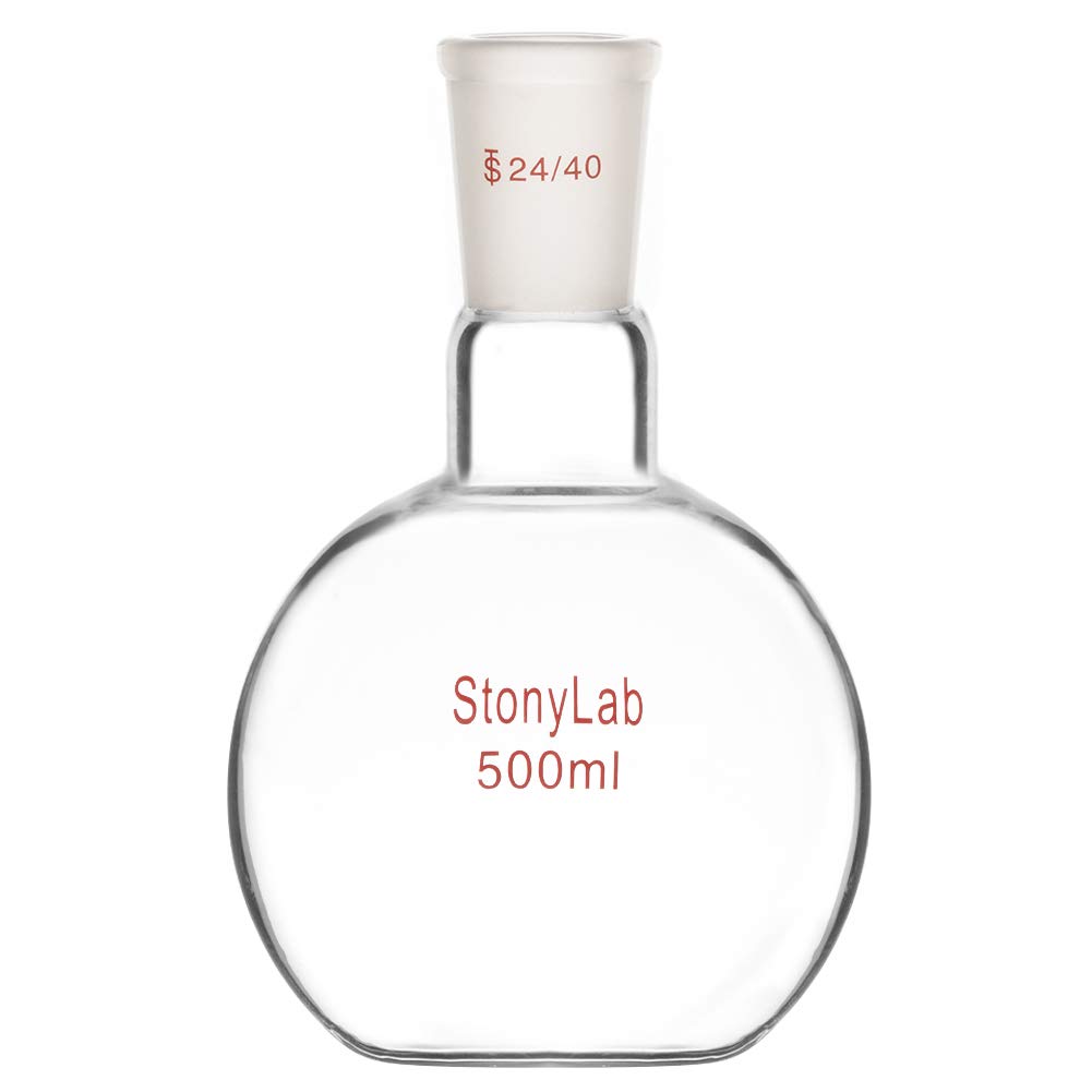 StonyLab Borosilicate Glass Heavy Wall Single Neck