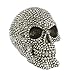 Realistic Replica Human Skull Statue with Silver Stone Sculpture Piggy Bank Silver Fantasy Statue Sculptures