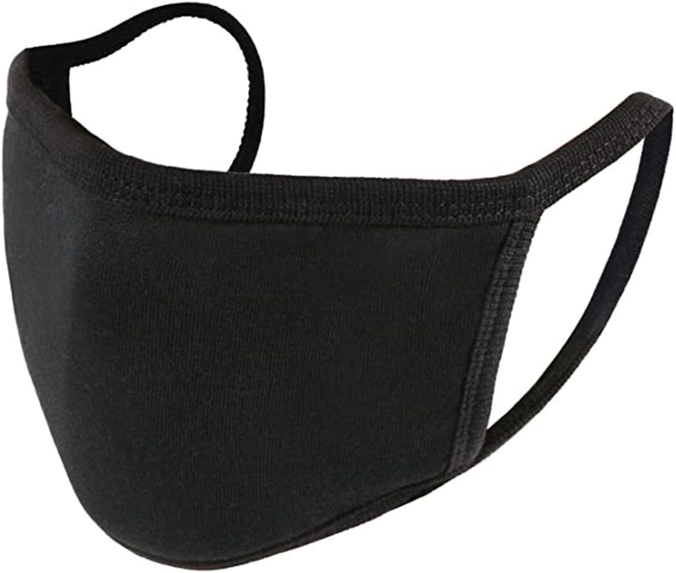 Blaqkite 3 Pack Adult Unisex Reusable And Washable Cotton Face Mask - 3 Layers - Use For Outdoors, Travel, Fashion, Privacy