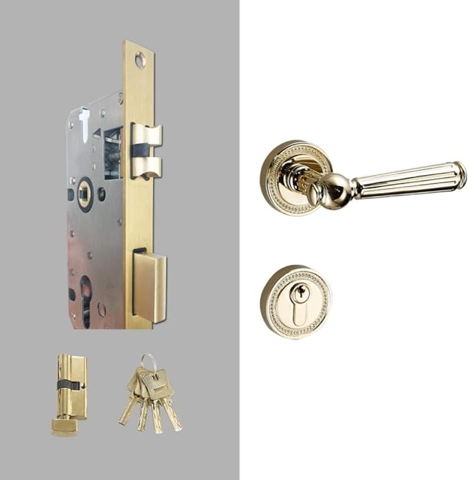 Tirador de puerta de latón Dormitorio de villa Tirador de puerta