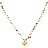 GLPCFR 18K Gold chain Plated Heart Necklace necklace for women Trendy Jewelry Gifts