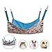 Cat Hammocks Bed Use with Cage or Chair, Reversible 2 Sides Small Pet Hammock for Kitten, Ferret,Bunny, Rabbit, Rat Hammock Comfortable Pet Hanging Bed, Soft Sleepy Pad, Sleeping and Resting Hammocks