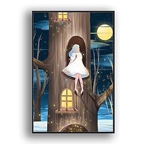 Framed Canvas Wall Art for Living Room, Bedroom Flow in The Dream Canvas Prints for Modern Home Decoration Ready to Hang - 16"x24" inches
