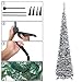 DOYOLLA Premium Artificial Snow Flocked Christmas Tree 6-Feet, Collapsible Pop-up Xmas Pine Tree for Home Holiday Christmas Decorations