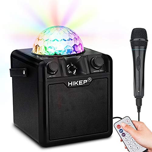 HIKEP Bluetooth Karaoke Machine with Disco Ball, Karaoke Home System