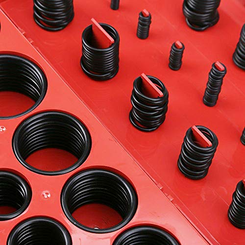 Eyech 407PC SAE Buna Rubber Universal O-Ring Assortment Kit Metric Automotive Car Vehicle Plumbing Gasket Air Connections - 32 Sizes