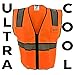KwikSafety |Charlotte, NC| OFFICIAL Class 2 ANSI Hi Vis Safety Vest Orange L/XL