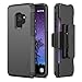 Trianium Duranium Galaxy S9 Holster Case with Rotating Belt Clip + Kickstand [Heavy Duty Protection] Premium Scratch Resistant/Shock Absorption Cushion Covers for Samsung Galaxy S9 (2018)- Gunmetal