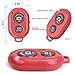 Hapurs Bluetooth Wireless Remote Control Camera Shutter Release Self Timer for iPhone 5S 5C 5 4S 4, iPad Air Mini, Samsung Galaxy S5 S4 S3 Note Tab, Google Nexus, HTC, Sony and other iOS Android Phones - Red