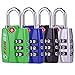 Forge TSA travel luggage Locks 4 Pack Open Alert Indicator,Zinc Alloy Body, Easy Read Dials, black, blue,green,silver primary