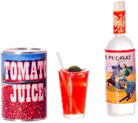 Dollhouse Miniature Bloody Mary Set by Farrow Industries by Farrow Industries