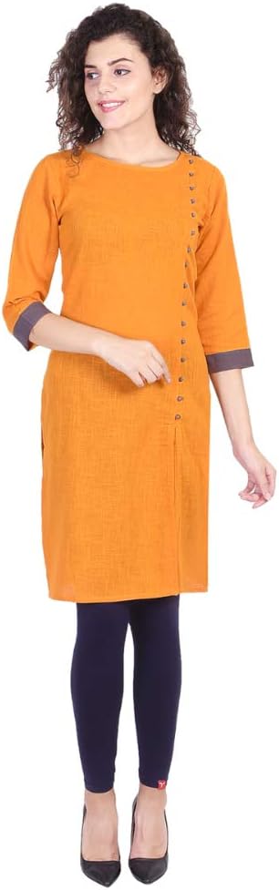 Indian Tunic Long Cotton Women Dress Partywear Kurti for Women Kurta
