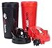 Nutribomb Thunderball Protein Shaker Bottle Supplement Shaker Cup Workout Shaker Meal Replacement Shaker (Red and Black combo)