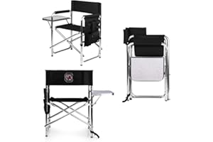 PICNIC TIME NCAA South Carolina Gamecocks Sports Chair with Side Table - Beach Chair - Camp Chair for Adults