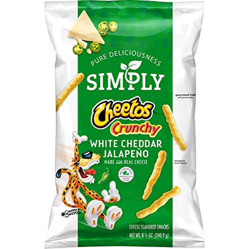 Cheetos Puffed Simply Cheetos Crunchy, White Cheddar Jalapeno, 8.5oz Bag