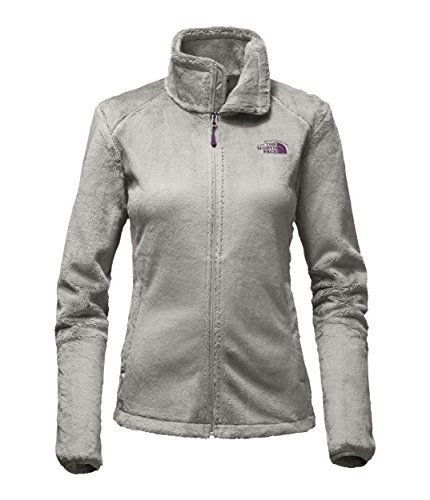 Women's The North Face Osito 2 Jacket Metallic Silver/Blackberry Wine Size X-Large
