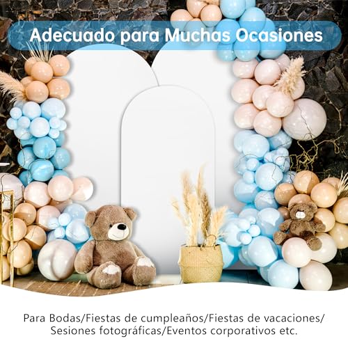 MEKOTRIN 3 Piezas de Fondo Cubierta de de Alta Elasticidad Espesar Fibra de Poliuretano Seda de Leche a Prueba de Decoloración para Fiestas de Boda 4FT, 5FT, 6FT