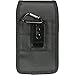 Samsung Galaxy S5 , Galaxy S6 , Galaxy S7, Galaxy S8 ~ Heavy Duty Black Nylon Canvas Flap Vertical / Horizontal Case with Steel Belt Clip Holster + Carabiner D Ring Hook for Galaxy S5 , S6 , S7 , S8