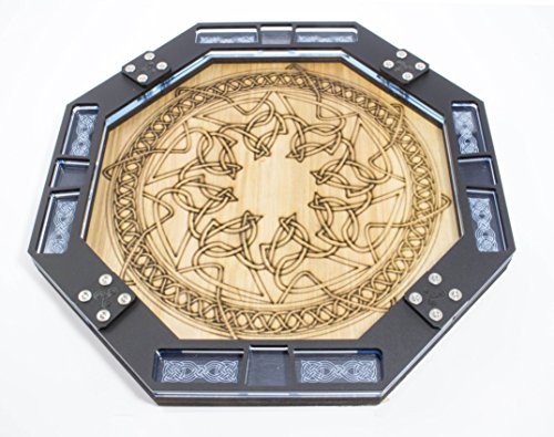 Dice Tray~Celtic Design on Wood and Acrylic for Games, Gaming ~ C4Labs
