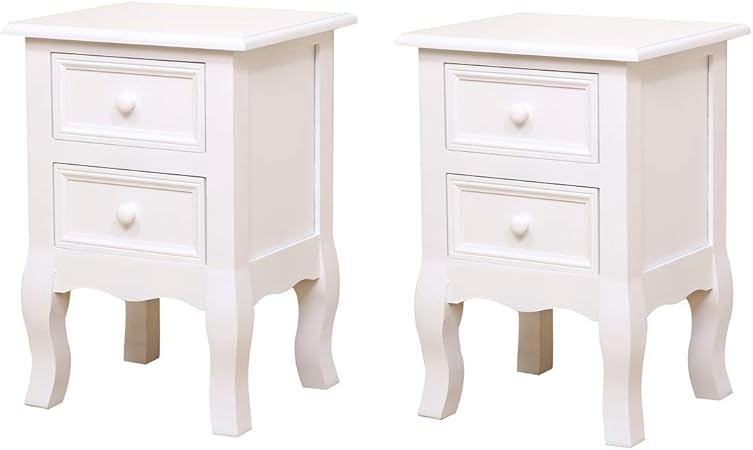 Zoyo Bedside Tables Set Of 2 Scandi Retro Style Bedside Table End Nightstand Wooden Cabinet With 1 Or 2 Drawers For Bedroom Living Room Style A Amazon Co Uk Kitchen Home