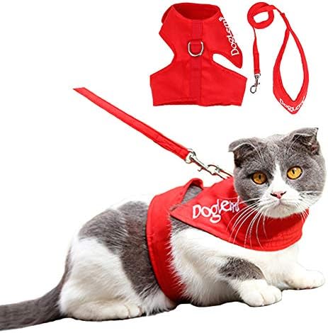 ASTERIA Cat Harness and Leash Set for Walking, Escape Proof with 47 Inches Leash – Adjustable Soft Vest Harnesses Cat Walking Jacket Fit for Pet Kitten Puppy Rabbit