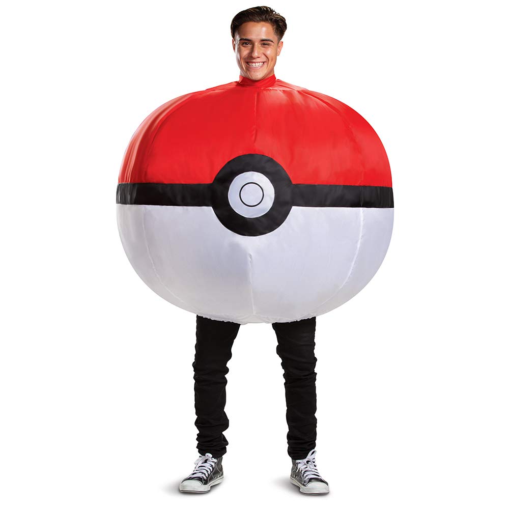 Disguise Pokemon Poke Costume, Red & White, Adult Size