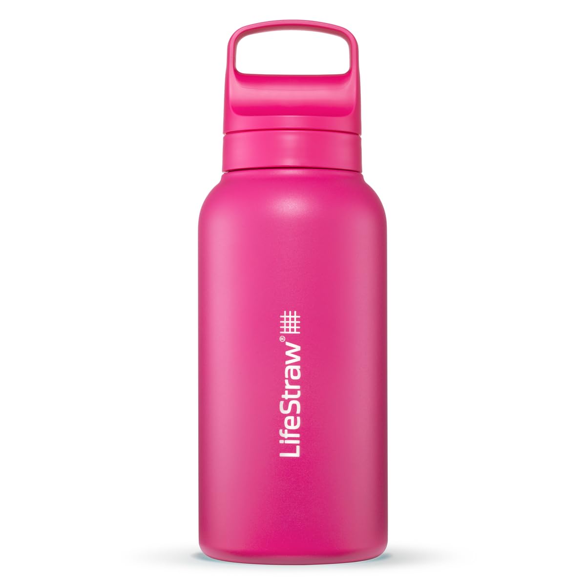 LifeStraw Go Series – Insulated Stainless Steel Water Filter Bottle for Travel and Everyday Use, 1L Orchid Pink — image 1