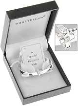 Equilibrium Silver Plated Christening Bangle Baby Newborn Jewelry 6780 view 2