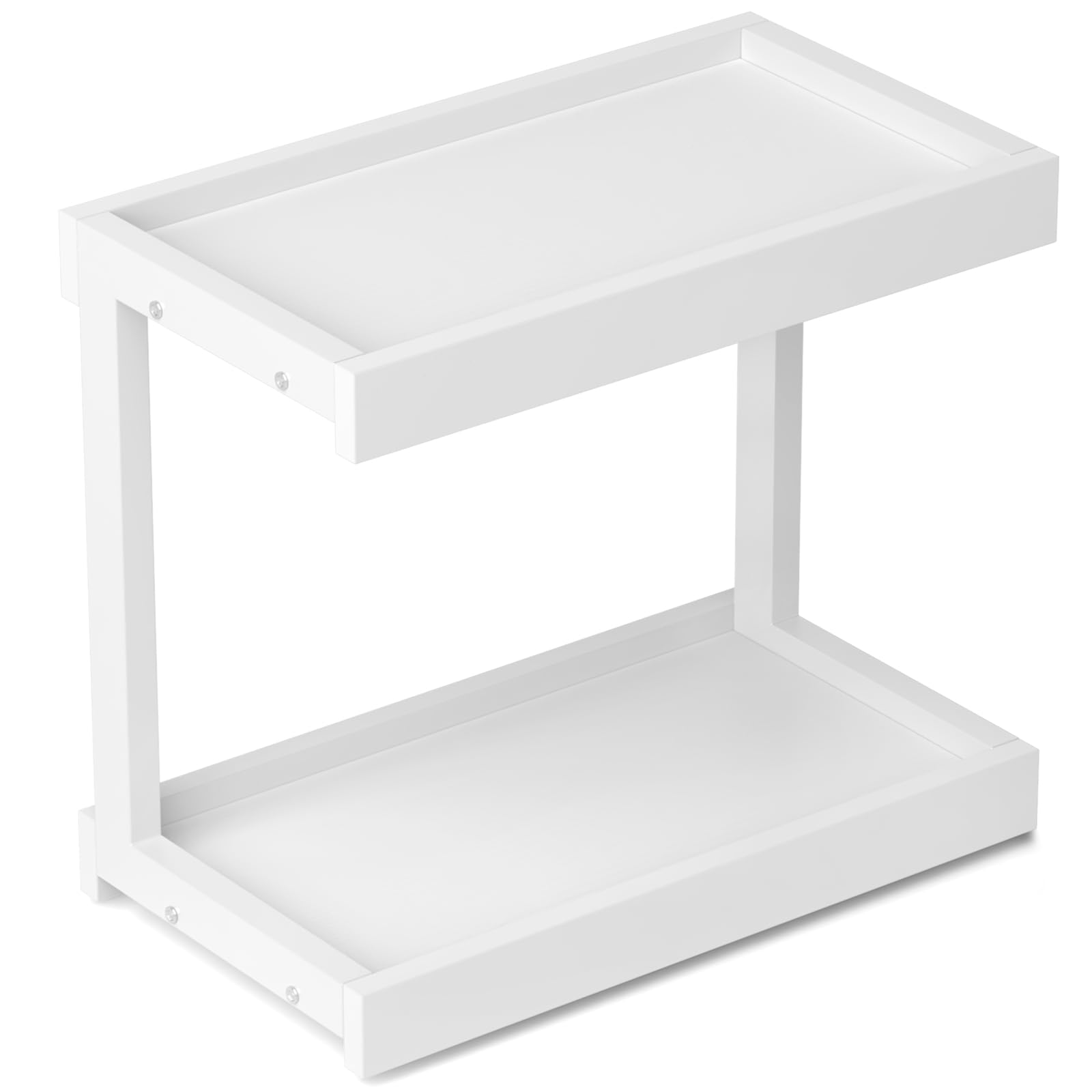 Photo 1 of MARTY 2 Tier 15.75"x8.9" Large Countertop Shelf Organizer Spice Rack, Coffee Station Organizer for Mugs Cups, Wooden Shelf Desktop Storage Organizer for Kitchen Bathroom Home Office (White)